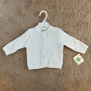 Little Me baby cardigan white 9 months